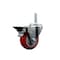 Service Caster 35 Inch Red Polyurethane Wheel Swivel 34 Inch Threaded Stem Caster with Brake SCC SCC-TS20S3514-PPUB-RED-PLB-34212 - alternate 1